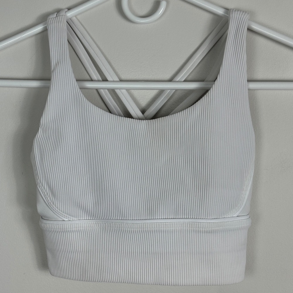 Lululemon Energy Longline Bra Ribbed Luxtremem Womens Size 4‎ Supportive W2BLIS - Picture 12 of 13